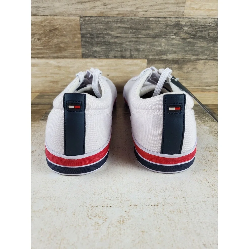 Tommy Hilfiger Reno Mens Shoes Sz 11 Casual White Canvas Lace Up Low Top Sneaker